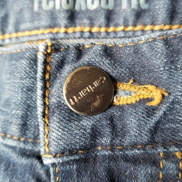 Carhartt Men's Jeans 30x30 Blue Pockets Straight Relaxed Rugged Flex Gorpcore - Picture 4 of 6